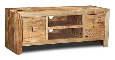 Solid Mango Wood Light Dakota Media Unit New Indian Furniture • £359.95