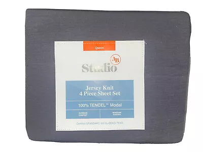 $67.99 • Buy Studio 3B 100% Tencel Modal Jersey Knit Sheet Set Super Soft Excalibur Queen