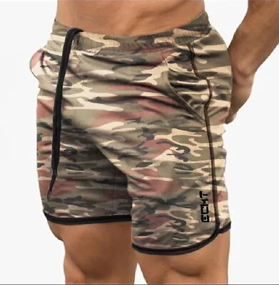 Men's Fitness Gym Shorts Sports Running Pant Workout Quick Dry Training Shorts • £8.55
