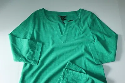 Tommy Bahama Knoll Jersey 3/4 Sleeve Tunic Viridis Green New Womans  Small S • $34.95