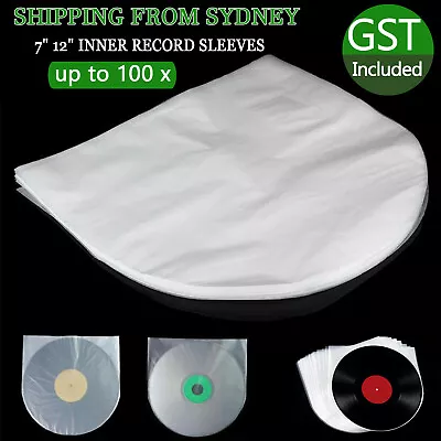 $12.99 • Buy 50-100 X Sleeves Inner LP Music Durable 7  12  Vinyl Record Plastic Record Cover