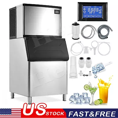 550Lbs/24H Commercial Nugget Ice Maker Countertop Machine Cube W/ 441lbs Storage • $1608.55