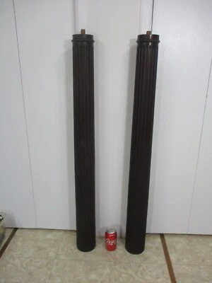 $359.99 • Buy Antique  1900's Wood Fluted Pillars Structural Columns BAR  SALVAGE Mahogany ?