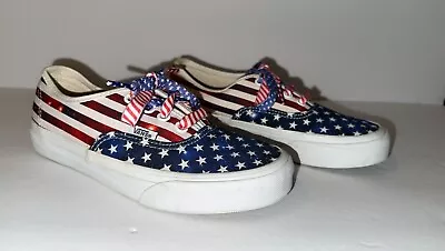 VANS USA Shoes US Men's 4.5 US Women's 6 American Flag Vans Sneakers Skat • $22.96