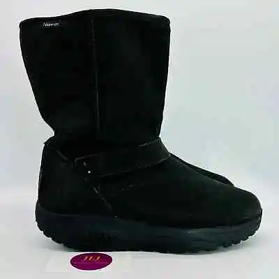 Skechers Women's Shape Ups XF Bollard Black Suede Winter Boots 24860 Size 9.5 • $21