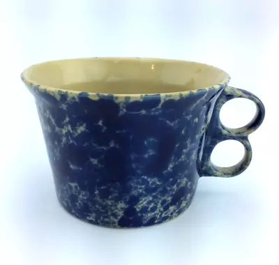 Vintage Bennington Potters Blue Agate Trigger Mug Cup • $19.95