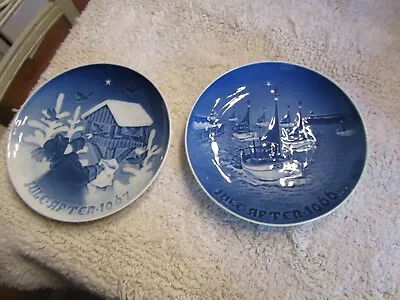 B&G Bing & Grondahl Christmas Collector Plates Denmark 1966 1967 Set 2 • $11.99