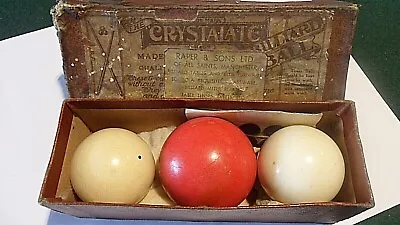 £18 • Buy Vintage Set Of Crystalate Billiard Balls In Original Box