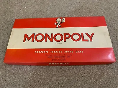 Monopoly Original Classic 1961 Edition Board Game Complete Vintage Waddingtons. • £13