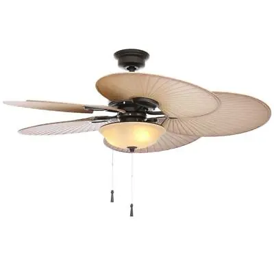 Hampton Bay Havana 48 In. LED Indoor/Outdoor Natural Iron Ceiling Fan (Parts) • $14.98