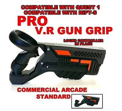 VR Gun Blaster Pistol Grip Pro Fits Oculus Quest 1 + Fits Rift-s Controllers. • £39.99