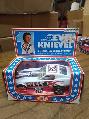 Vtg 1976 Ideal Evel Knievel Toy Precision Miniatures Funny Car NOS UnPunched Box • $339.60