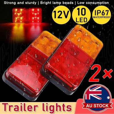 $11.99 • Buy 2X Trailer Lights LED Tail Lights Truck Ute Caravan Indicator 12V Lamp Stop AU