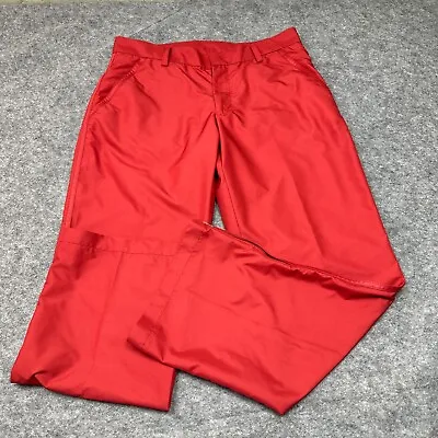 J Lindeberg Mens Pants 32x30 Golf Red Troyan Micro Twill Side Ankle Zip • $29.02