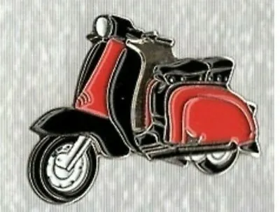 Lambretta Scooter Pin Badge. Red And Black. Metal. Enamel. Mods Scooterist  • £1.60