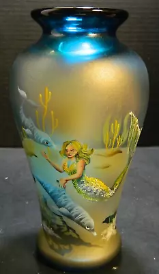 Fenton LE Hand Painted GSE Secrets Of The Sea Vase JK Spindler #2/6 (2015) Excel • $1399.99