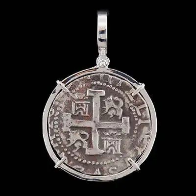 $109.95 • Buy Atocha Sunken Treasure Jewelry - 8 Reale Silver Coin Pendant