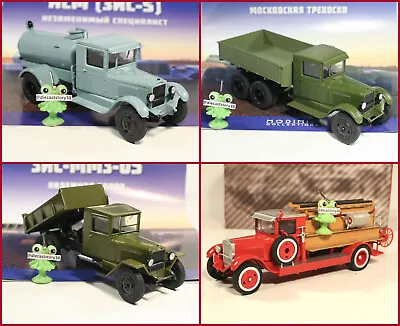 1:43 ZIS 5 6 11 Military Tipper Truck PMZ 1 2 Fire Truck Russian USSR USSR USSR • $30.79