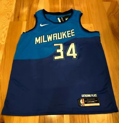 Nike Giannis Antetokounmpo Milwaukee Bucks 2020-21 City Swingman Jersey XL • $49.99