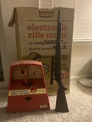Rare Vintage 1963 Emenee Electronic Rifle Range Moving Target Scope Rifle Game • $210