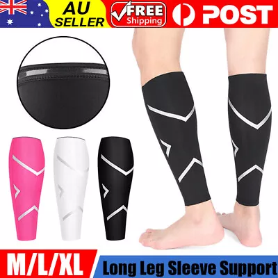 1/2PCS Compression Calf Sleeve Leg Brace Support Pain Relief Gym Running • $7.45