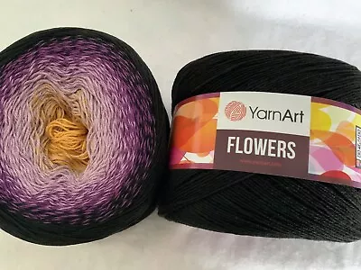£10.50 • Buy YarnArt Flowers 250g Cotton Cake Knitting/Crochet 4 Ply Superfine Yarn Shade 303