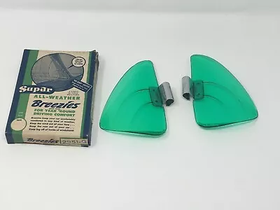 NOS Supar Vent Window Breezies Vintage Air Wind Deflectors Accessory Ford Chevy • $89.95