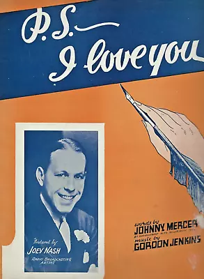 P S I Love You Johnny Mercer Gordon Jenkins 1934 Pop Vintage Sheet Music • $11.86