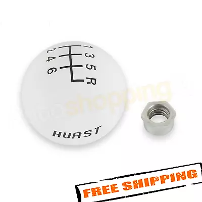 Hurst 1630040 White 6 Speed Shift Knob For Shifters With 3/8-16 Threads • $85.05