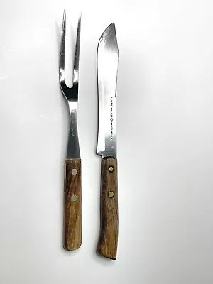 VTG Flint Vanadium Stainless Arrowhead Meat Fork And Knife Kitchen Utensils • $15.99