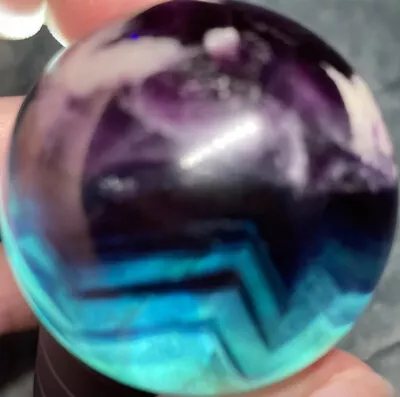 £18 • Buy Snowflake ‘Rainbow’ Fluorite Crystal Sphere- 100g- 3.8cm-Heart & Upper Chakras