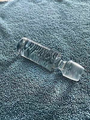 Vintage Solid Clear Glass Bottle Stopper 4 1/2  Tall • $20
