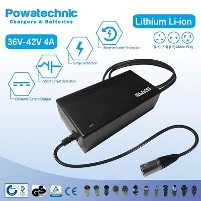 42V 4A Fast Heavy Dury Li-Ion Battery Charger For 36V E-Bike Scooter Golf Buggy • $118.49