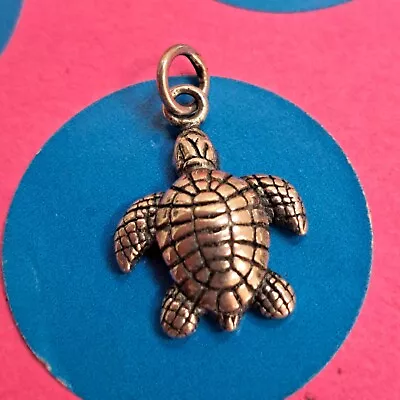 Sterling Silver Vintage Bracelet Charm        E67  Turtle • $5