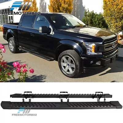 Fit 2015-2023 Ford F150 Super Crew Cab 6  Running Board Side Step Nerf Bar Black • $156.84