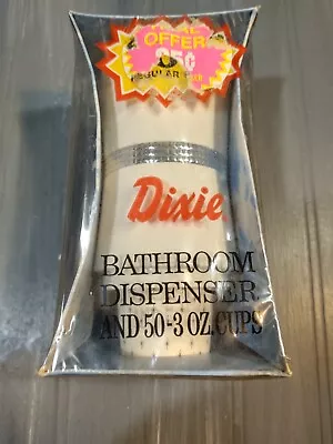 New Vintage Dixie MCM Bathroom Wall Cup Dispenser W/50 Cups Atomic Starburst • $38