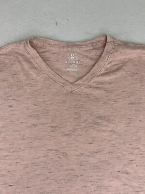 $13.99 • Buy George Men's T-Shirt Pink Marbled V- Neck Short Sleeve Size L (42-44)