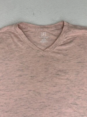 $13.99 • Buy George Men's T-Shirt Pink Marbled V- Neck Short Sleeve Size L (42-44)