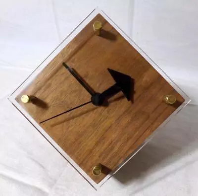 George Nelson Miller Era Mid Century Danish Modern Cube Clock • $49.95