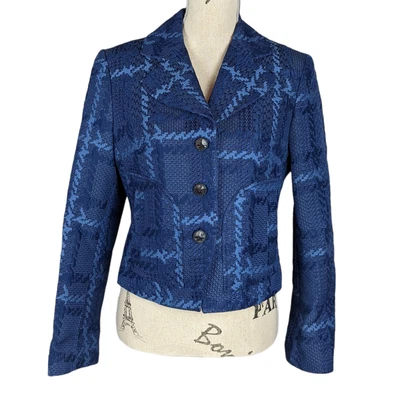 £166.93 • Buy Bazar De Christian Lacroix Textured Blazer Blue Size 42
