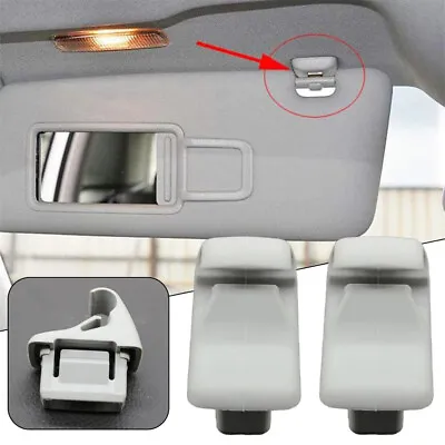 2x Sun Visor Holder Clip Grey MR654343 For Mitsubishi Lancer Outlander Sport ASX • $8.90