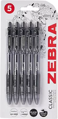 Zebra Pen Z Grip Black Pens Ballpoint Smooth & Comfortable Ballpoint Pens With • £4.74
