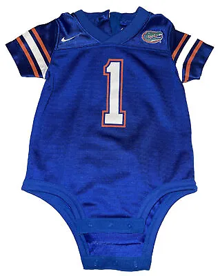 Nike University Of Florida UF Gators Football Jersey Bodysuit Blue 6-9M Infant • $18