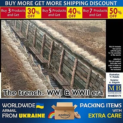 The Trench Ditch Fosse WWI & WWII Era 1/35 Scale Plastic Model Kit MB 35174 • $19.29