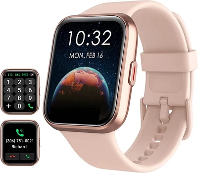 $100 • Buy Smart Watch For Women/Men Bluetooth, Touch Screen Fitness Tracker. Pink/black