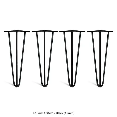 4x Hairpin Legs Hair Pin Legs Set For DIY Furniture Bench Desk Table 4''-28'' UK • £18.90