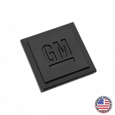 GM Logo Mark Of Excellence 1.25  Fender Door Nameplate Emblem Badge Gloss Black • $9.99