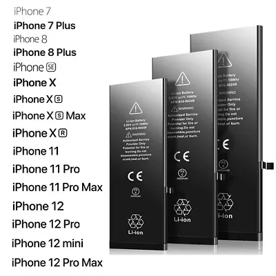 For IPhone X XR XS Max 11 Pro 12 Pro High Quality Battery Replacement 0 Cycles  • £17.93