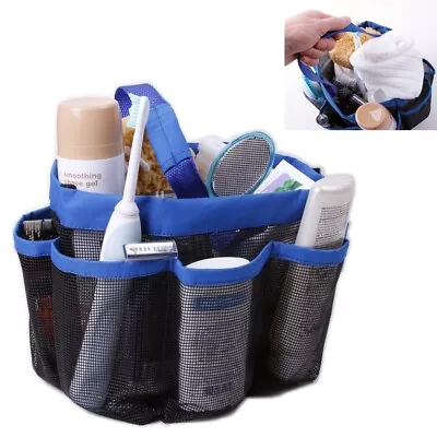 Blue Quick Dry Breathable Caddy Tote Portable Mesh Shower Hanging Bag Bathroom • $5.46