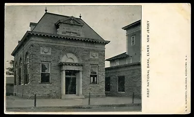 Old Opostcard First National Bank Elmer Nj 1906 • $3.50